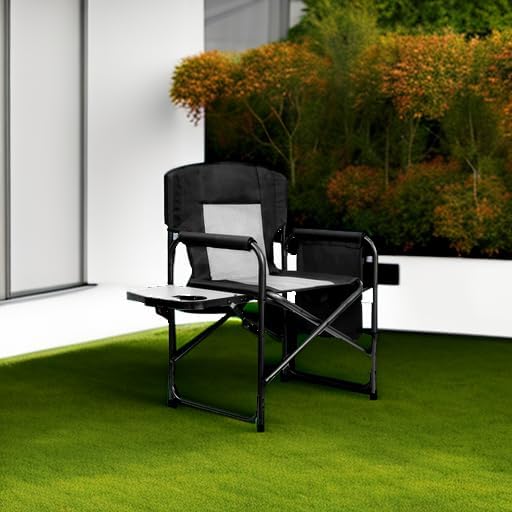 Yestomo Camping Chairs, Folding Chairs for Outside, Directors Chairs Foldable Adults Heavy Duty,Support to 450LBS
