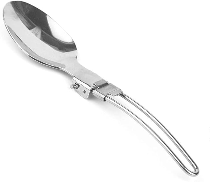 Folding Spoon Fork Knife Set Portable 3 in 1 Folding Dinner Flatware Utensils Stainless Steel Perfect for Camping Picnic Travel Hiking Backpacking