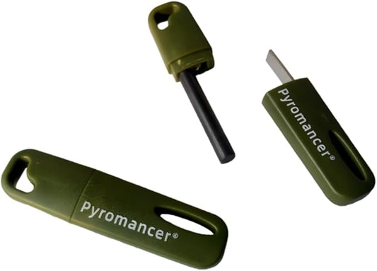 2Packs Ferro Rod Fire Starter for Camping, Ferrocerium Flint and Striker Survival Kit