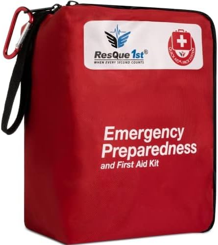 Travel-First Aid-Kit Car-Home 180 Piece Survival-Kit Outdoor-Adventure - Full Portable Emergency Essential - Hiking Camping Medical Aid Survival Camping FAK