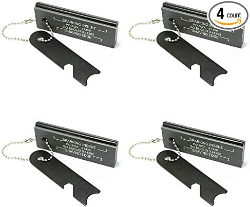 Magnesium Fire Starter Waterproof Fire Steel for Camping, Hiking, Hunting, Backpacking,Outdoor Survival fire Striker Kit(4 Pack)