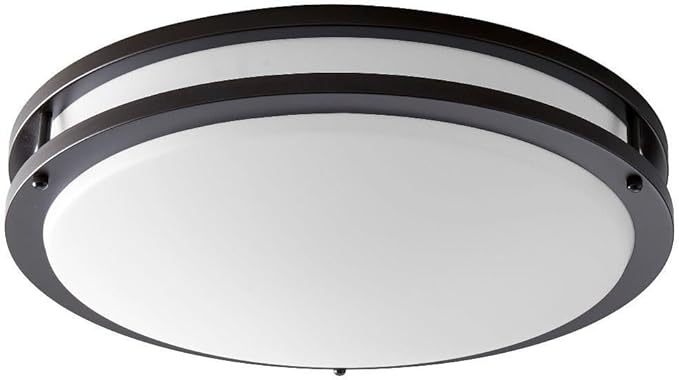 Oracle - 10.1W 2 LED Flush Mount with Emergency-4.25 Inches Tall and 17.75 Inches Wide-Oiled Bronze Finish