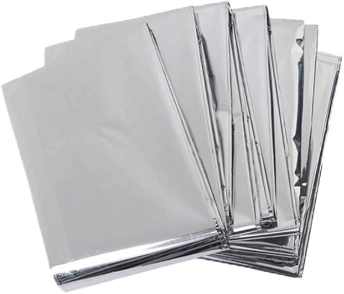 Global Medical Sales Supply Emergency Mylar Thermal Blanket | Survival Space Fire Blanket for Outdoor Adventures, Marathons, First Aid | Waterproof & Windproof | Ideal for Camping & Hiking