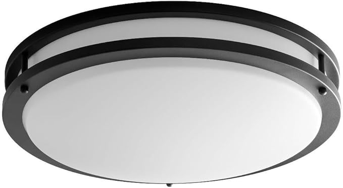 Oracle - 10.1W 2 LED Flush Mount with Emergency-4.25 Inches Tall and 17.75 Inches Wide-Black Finish