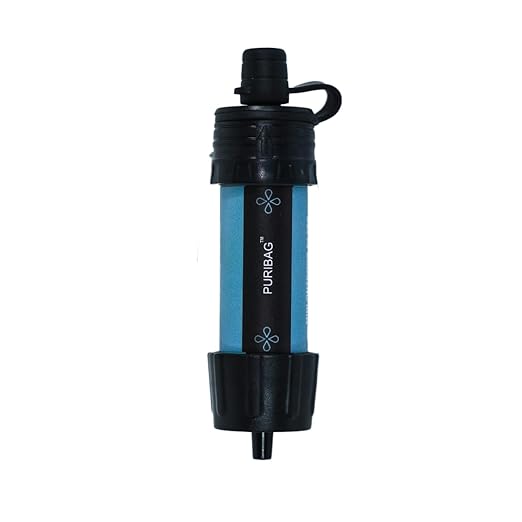 Puribag Micro Membrane Filter Straw: Mini Water Filter System - an Ultra-Light Emergency Portable Water Filter That Provides Safe Drinking for Hiking, Backpacking, Camping or Emergency Prepping