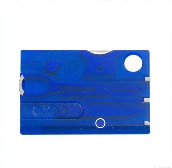 12-in-1 Credit Card Multi Tool, Pocket Survival Gear, Tool Gear Multitools and Accessories，Outdoor Barbecue Camping Tool Hiking Magnifier Tool,Multitools and Accessories (Blue)