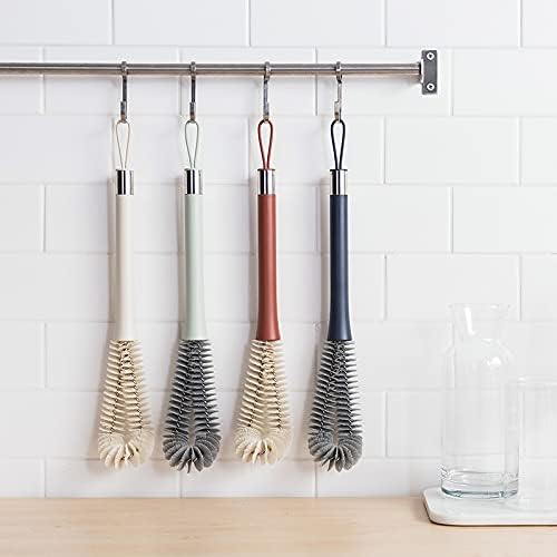 5-Pack Water Bottle Cleaner Brush Kit for Stanley,Cleaning Large Capacity Water Bottles,Cup Lid and Straw Brush,Bottle Brush Cleaning Set for Tumbler Cup,Sports Water Bottle,Baby Bottles-Green(1st)