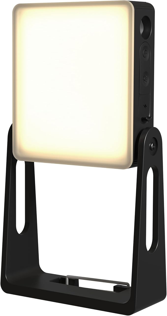 Portable LED Camping Light, 3 Modes,Rechargeable 4000mAh Dimmable Camping Lantern with 360° Rotatable Stand, 2-in-1 Flashlight Emergency Camping Lamp for Home Power Outages, Outdoor Hiking,Hurricane
