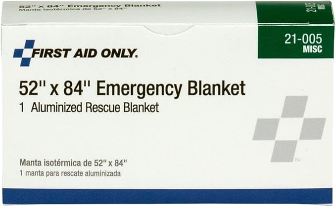 First Aid Only Emergency Blanket, 52 x 84