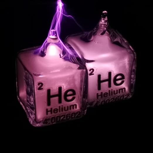 8pcs Rare Gas Glass Cube 10mm, Hydrogen Nitrogen Oxygen Helium Neon Argon Krypton Xenon, 99.999% High Purity, Scientific Laboratory Material, Periodic Table of Elements, Element Enthusiast Collection
