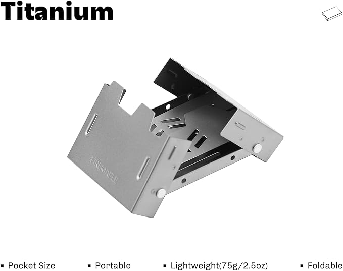 Fire Maple Lotus Titanium Solid Alcohol | Ultralight Mini Backpacking Stove | Wind Resistant Spirit Burner