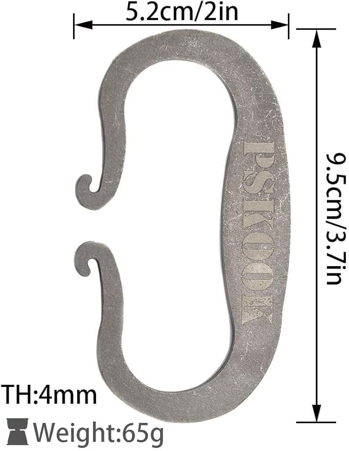 PSKOOK Flint and Steel Single High Carbon Steel Fire Striker English Flint Stone Emergency Jute Tinder Bushcraft