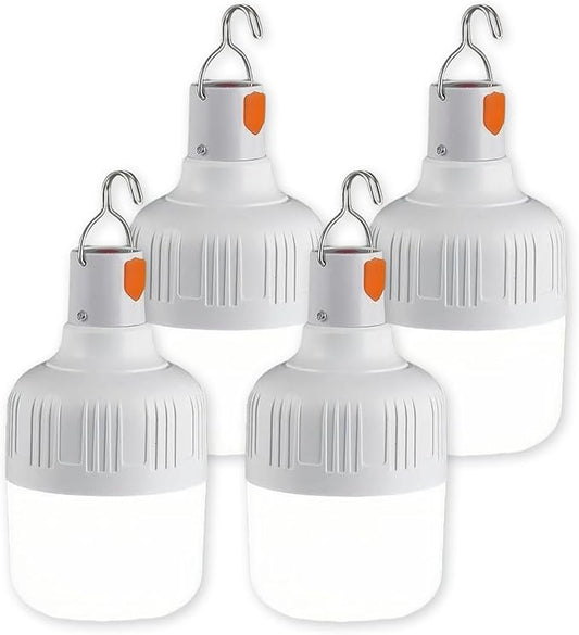 LED Camping Light, 800 lumens, Powered by Rechargeable Batteries, White Portable Pendant Lights, Waterproof (2.2IN-4)