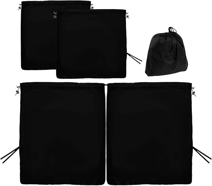 Car Privacy Curtains for Windows - 3Pcs Blackout Car Divider Curtain and Side Window Shades, Light Blocking Rear Seat Cover for Camping Sleeping Nap, Universal Fit Sedan SUV Truck