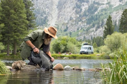 LifeStraw Peak Series - Large Capacity Gravity Water Filtration System - 8L for Camping, RVing, Overlanding, Travel and Adventure, Dark Mountain Gray