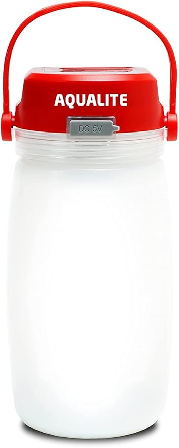 Eton - Aqualite Solar Powered Lantern with Integrated Water Bottle & Personal 8-Piece Emergency Survival Kit, USB Charger, Fire Starter, Emergency Whistle, Strobe Light, Commitment to Preparedness