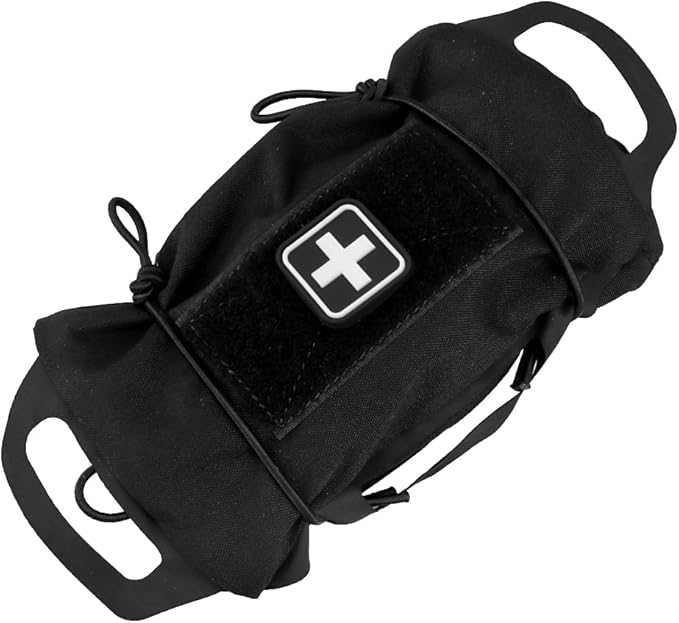 Tactical Military Pouch MOLLE Rapid First-aid Belt Pouch Survival Two-Piece System Med Roll Carrier Hypalon Handle Bag
