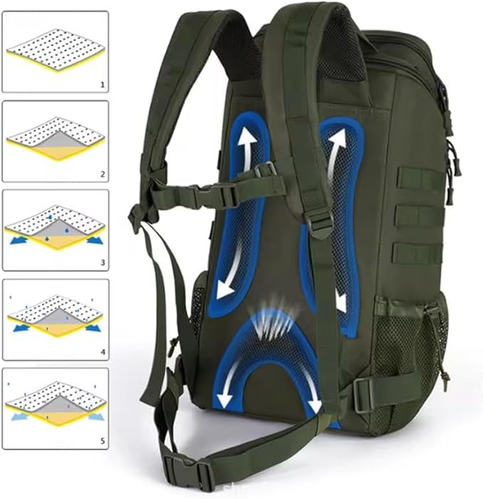 Redemption Tactical Crusader Team Medical Backpack Tactial First Aid Backpack with Removable Pouches (Green)