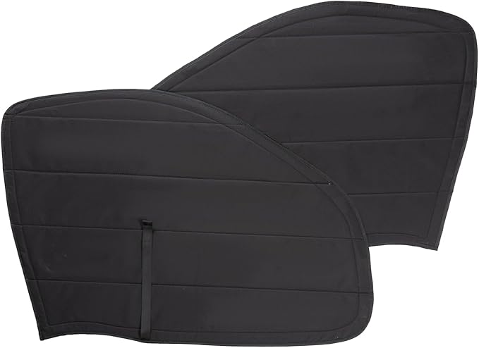 Magnetic Insulated Front Door Window Covers (Pair) with Bug Screen for 2014–2026 RAM ProMaster Vans, Blackout Privacy Sun Shades for Stealth Camping – Dark Gray
