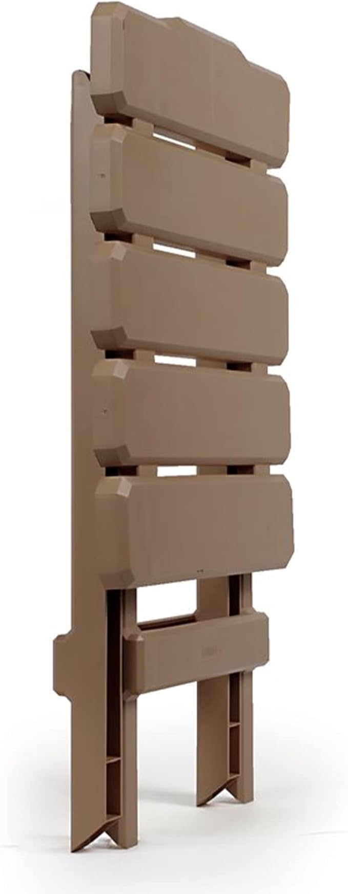 Camco Adirondack Portable Outdoor Camping Small Weatherproof Rustproof Durable Plastic Folding Side Table for Indoor and Outdoor Use, 2 Pack, Taupe