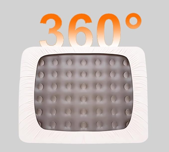 AEHISDHIE Air Mattress Sheets - 2 Pieces Set - Suitable for Inflatable mattresses 18 inches deep - can be inflated Without disassembly, Convenient, Sturdy, Easy to use air Bed Sheet (White, Twin)