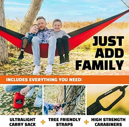 MalloMe Camping Hammock for Adults & Kids - Portable Hammocks for Outside - Hamacas para Adultos Outdoor Single & Double Two 2 Person Hammock - Hamaca/Hamacs/Amacas Heavy Duty Tree Travel Hamock