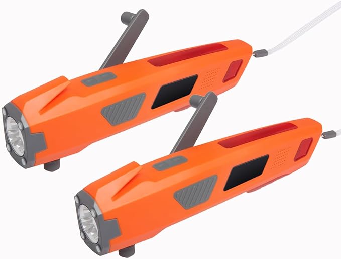 LUXON Car Emergency Escape Tool 8-in-1,Car Safety Tool:Window Breaker,Seat Belt Cutter,LED Flashlight,USB Charger,SOS Light,Hand Cranking Charge,Magnetic,Siren Alarm
