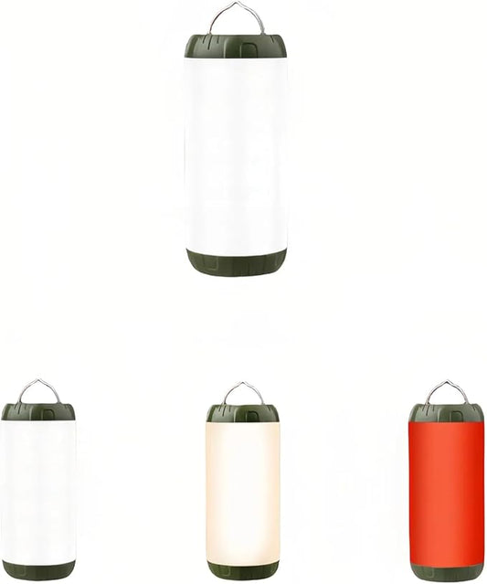 Rechargeable Camping Lantern, 1200 Lumens Ultra Bright Portable LED Lantern, Up to 80 Hours Runtime, IP68 Waterproof, 3 Light Modes + SOS Emergency Light for Power Outages, Hiking -Green