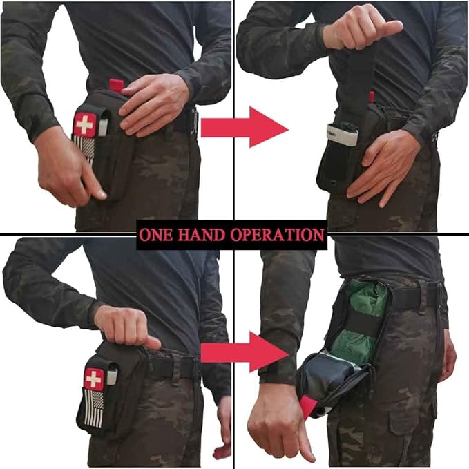 Tactical Ifak Trauma Kit Emergency First Aid Stop The Bleed Ifak Refill, Ifak Med Kit Trauma Refill Military Medical Supplies Kit Pack for Duty Belt