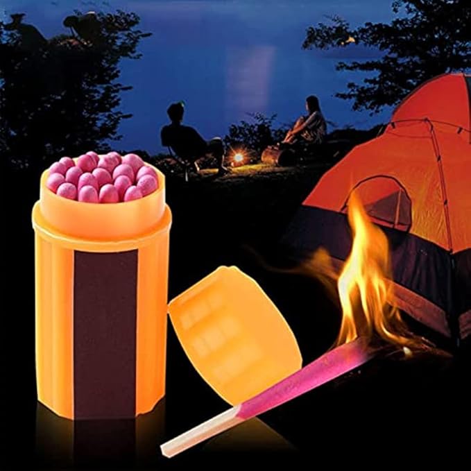 Waterproof Matches Survival Kit, Stormproof Matches with Case, Stormproof Fire Starter, Emergencys Fire Starter Matches for Hiking Camping Outdoor Survival