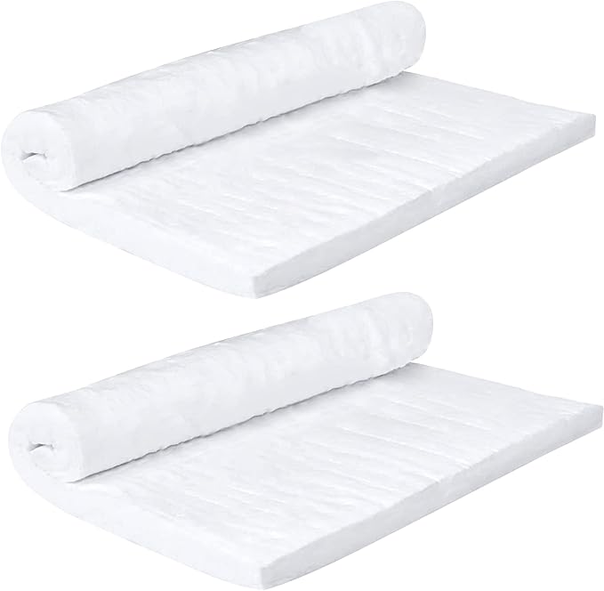 2 PCS 24" x12" x1" (Thick) Ceramic Fiber Blanket Fireproof Insulation Baffle Rated to 2400F, High-Temperature Resistance for Stoves, Kilns, Forges