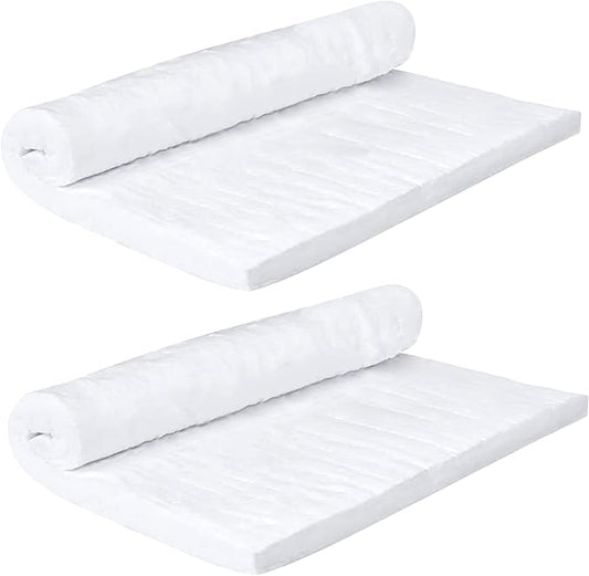 2 PCS 24" x12" x1" (Thick) Ceramic Fiber Blanket Fireproof Insulation Baffle Rated to 2400F, High-Temperature Resistance for Stoves, Kilns, Forges