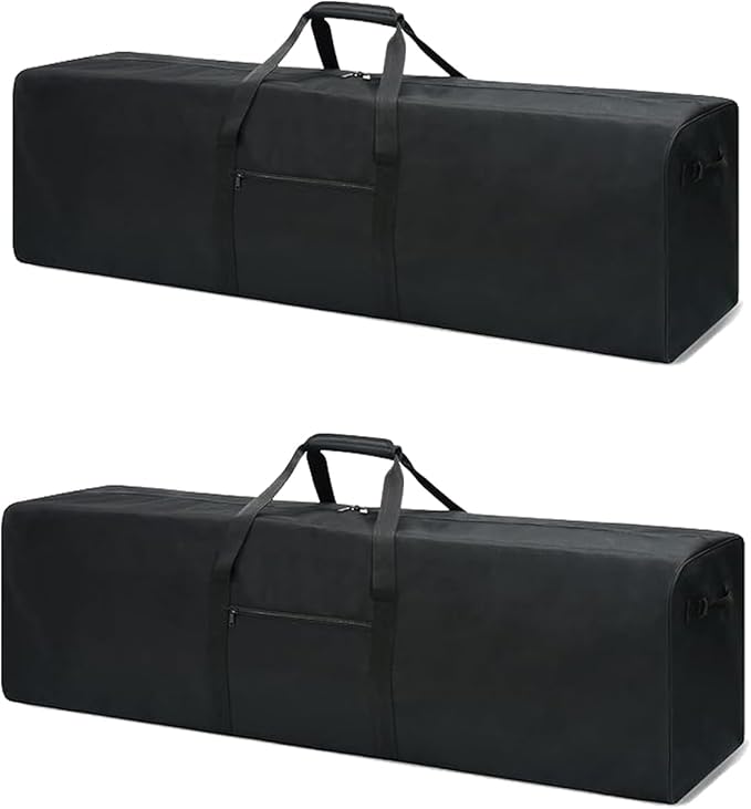 Urbanstand 52 Inch Extra Large Duffle Bag for Travel, Sports Gear Storage Bag with 2-way Lockable Zippers, Long Duffel Bag for Tent Camping tripod (Black 52inch 2Pack)