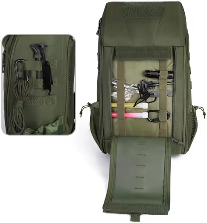 Redemption Tactical Crusader Team Medical Backpack Tactial First Aid Backpack with Removable Pouches (Green)