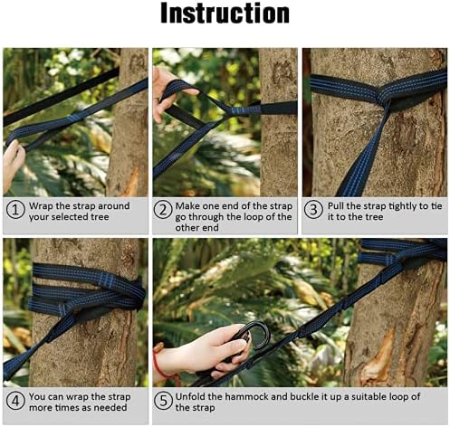 Nebula Voyager - Hammock Camping - Portable Hammock with 2 Hanging Straps for Backpacking - Outdoor and Indoor Durable Single Person Hammock - Beach, Travel, Hiking, Camping, Royal Blue and Sky Blue