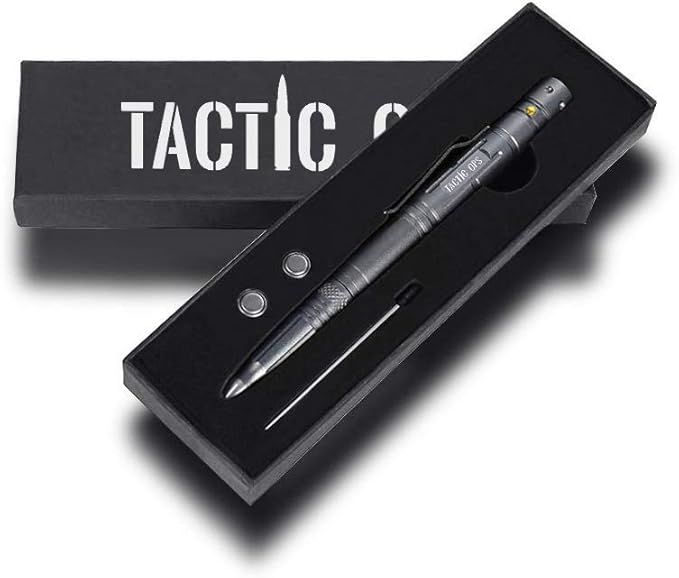 Tactical Self-Defense Pen LED Tactical Flashlight, Bottle Opener, Window Breaker | Multi-Tool for Everyday Carry Survival Gear | Military, Police | Boxed Extra Ink by Tactic Ops