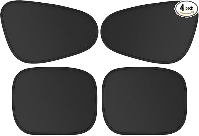 Car Window Shades, Electrostatic Adsorption Car Window Covers, Complete Blackout, UV Blocking, Suitable for Daily Travel, Family, Camping, Black