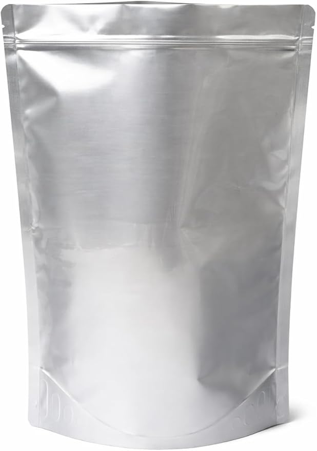 7 Mil Zip Top Mylar Bags Stand Up Gusseted Pouch in Multiple Sizes (50, 1 GALLON 10 x 14 inch)