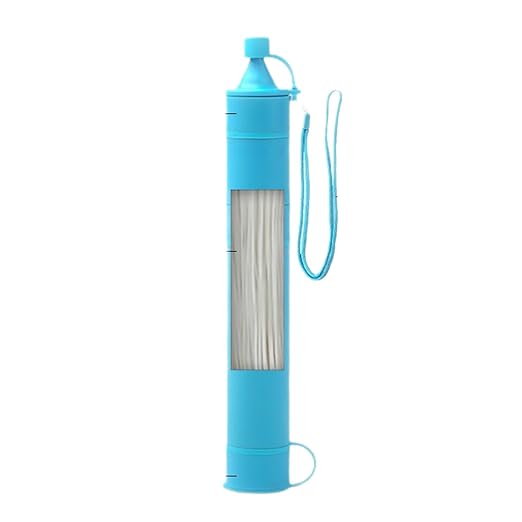 Portable Personal Water Filter Straw, Hollow Fiber Ultrafiltration, Lightweight, 4000L Lifespan, for Camping, Hiking, Emergency