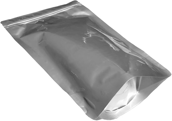 PackFreshUSA: 2-Quart 8" x 12" x 4" Seal-Top Stand-Up Mylar Bags - Long-Term Food Storage - 7 Mil Thick - Resealable - Heat Sealable - 50 Pack