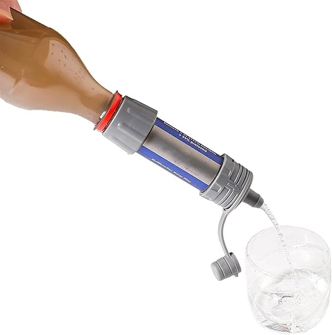 Portable Filter Water Purifier,Use UF Filter Membrane Outdoor Water Filter,ABS Material & Portable Filter Straws (Color : D)