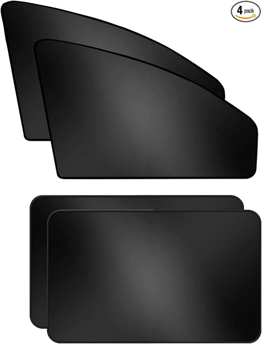 ZATOOTO Car Window Shades - 4 Pack Car Window Covers 99% UV Light Block Side Window Sun Shade Magnetic Curtains Keeps Cooler Privacy for Breastfeeding Taking a nap Camping