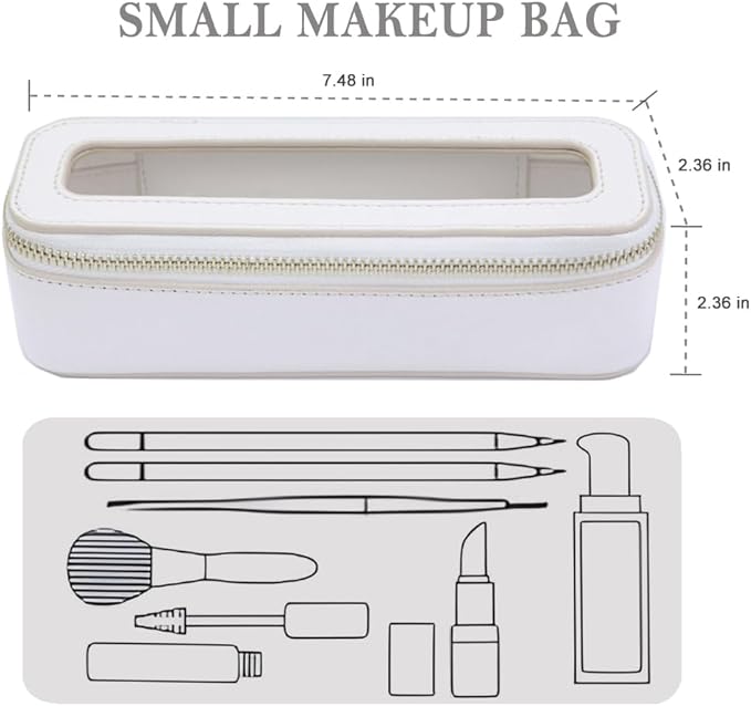 Travel Clear Makeup Bag Set, TSA Approved Cosmetic Bag Case with Zipper Portable Makeup Pouch Toiletry Bag Traveling Cosmetic Organizer Storage Bag Car Organizer Car Essentials