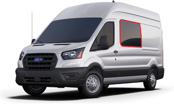 VanEssential Insulated Blackout Crew Window Cover Designed for Ford Transit Van Year 2015 to Current with NO Plastic Trim - Charcoal Gray