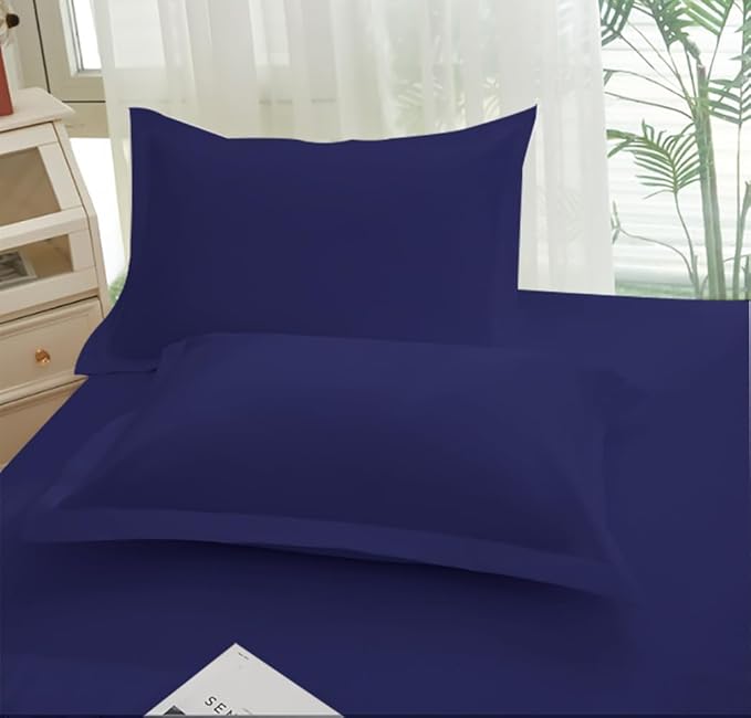 AEHISDHIE Queen Air Mattress Sheets - 3 Pieces Queen Sheets Sets 16 to 23 inch - Inflate Without Disassembly Convenient & Firm Easy to use Air Mattress (Navy Blue, Full)