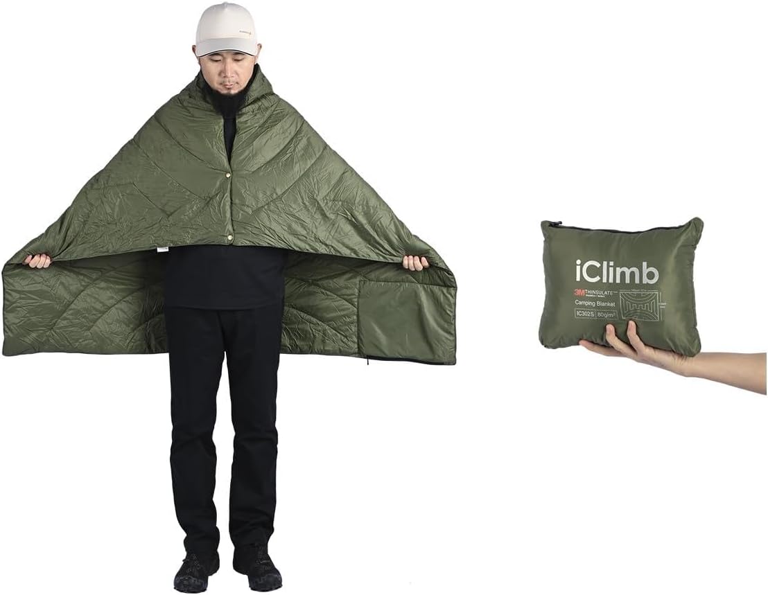 iClimb 3M Thinsulate Insulation Warm Camping Blanket Ultralight Compact