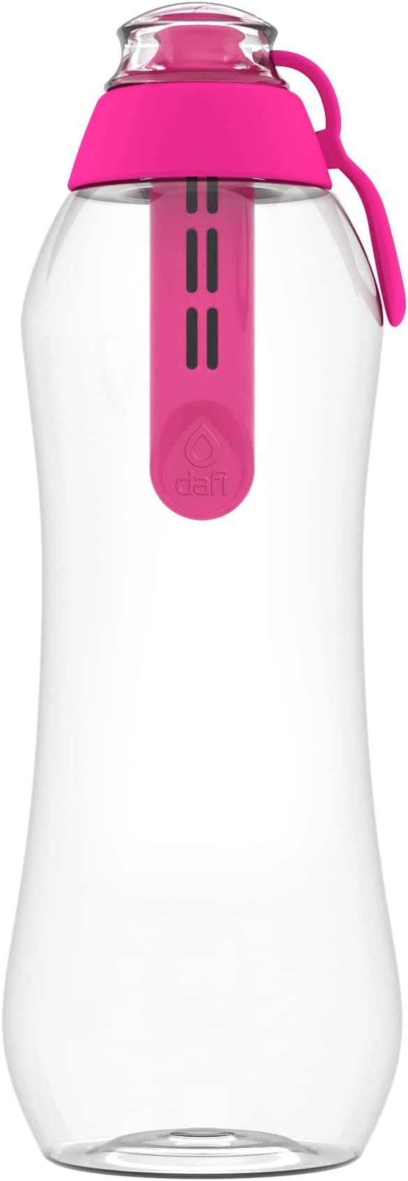 Dafi Sport Water Bottle with Filter PINK | 24 oz | personal reusable water bottle, backpacking filter replacement, tap water straw purifier, water for travel | Made in Europe