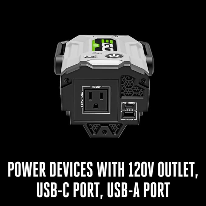EGO POWER+ Portable Inverter, 180W, Power Inverter Generator, Quiet, Battery and Charger Not Included - PAD1800