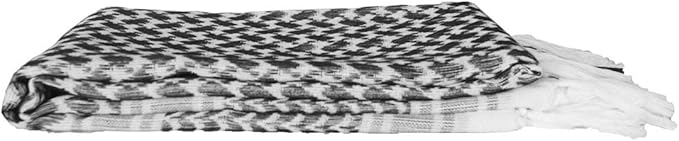 Explore Land Cotton Shemagh Keffiyeh Tactical Desert Scarf Neck Head Wrap with Tassel for Men Women