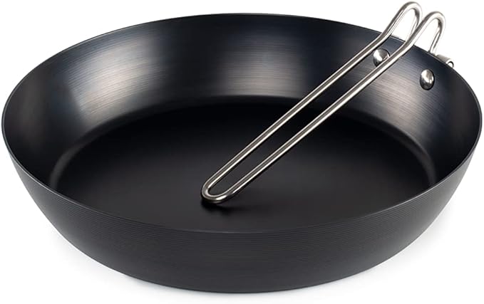 GSI Outdoors Frypan, Lightweight Carbon Steel, Collapsible Handle Camp & Outdoor Frying Pan